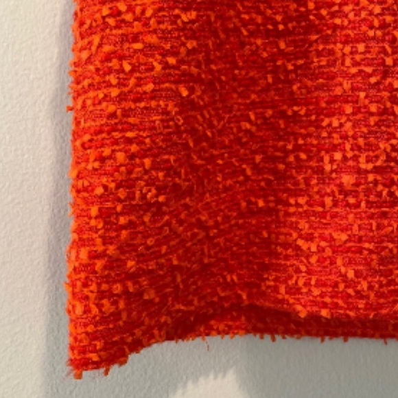 Kate Spade Orange Textured Gold Back Zip Hardware Women’s Pencil Skirt Size 4 - Picture 8 of 15